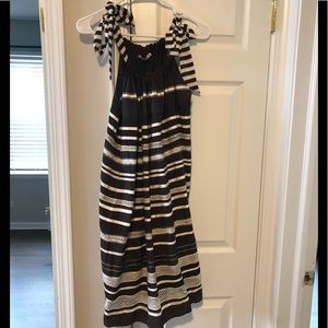 Brown and White dress